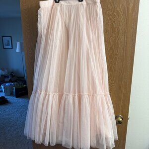 NWT Pink Tulle Maxi Skirt